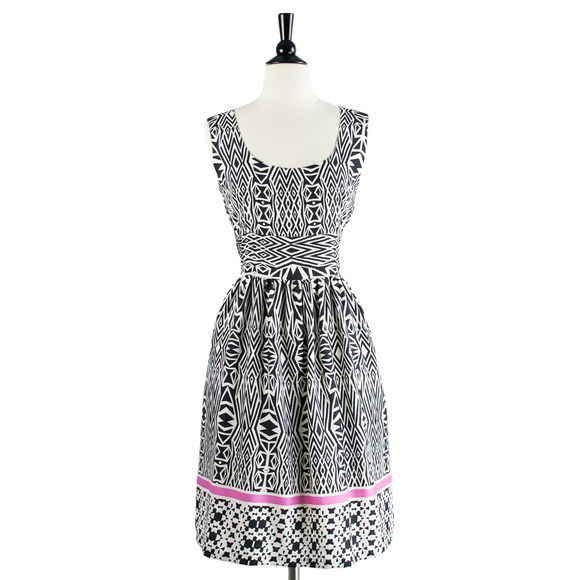 black and white striped frock